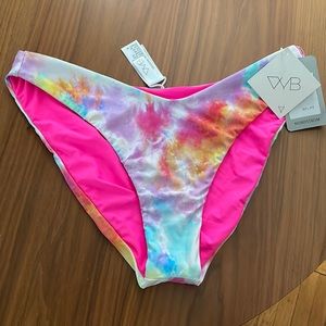 Vicious young babes hi leg tie dye bikini bottom